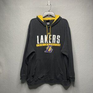 Adidas Los Angeles Lakers Hooded Sweatshirt XXL Black & Yellow NBA Team Logo